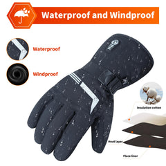 Heat Nice heated gloves inside-cuff shot emphasizes snug seal against cold wind.