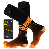 Heat Nice heated socks with app control for outdoor warmth.