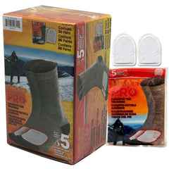 Heat Pro toe warmers deliver up to five hours of heat for extended use