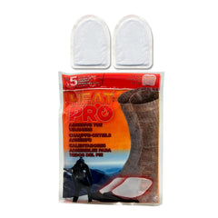 Heat Pro toe warmers inside shoes provide warmth during outdoor activities