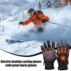 Heated Gloves in action while skiing ensures even warmth on fingertips.