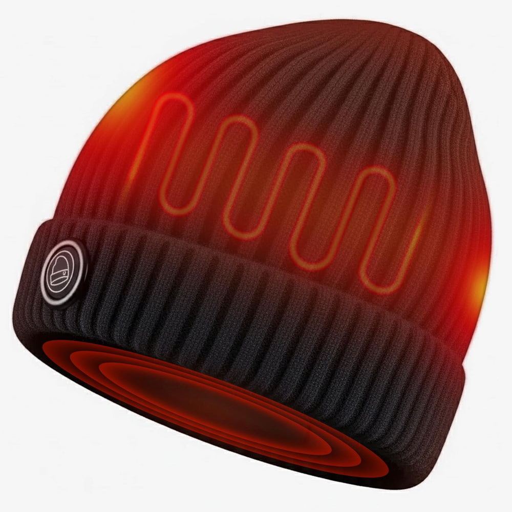 Front view of unisex heated hat