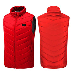 Heated Vest with washable material for easy care after outdoor use.