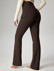 Heathyoga cargo pants side pocket detail shows secure storage on outdoor adventures.