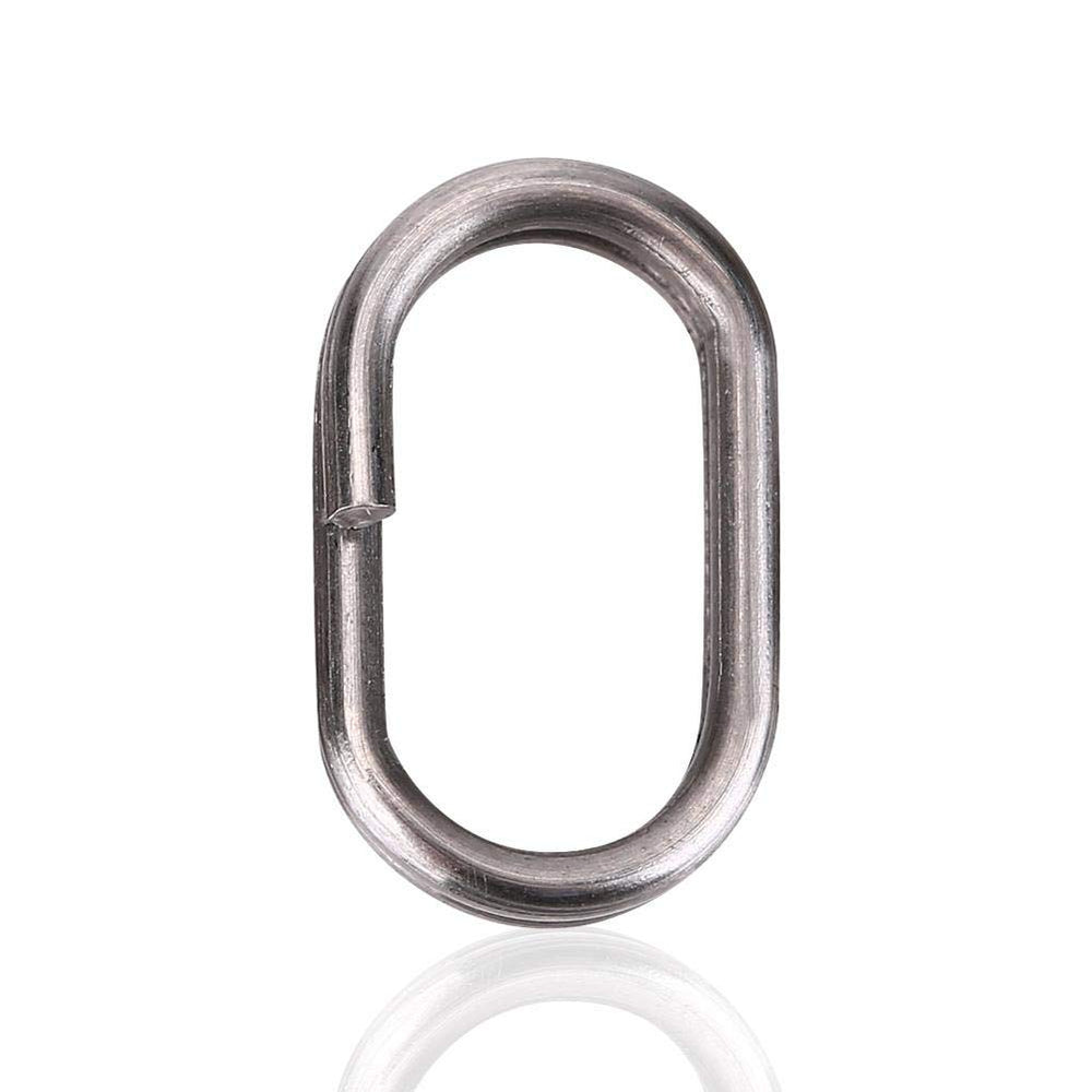 Rustproof stainless steel oval split rings for fishing and keys