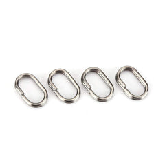 Pack of 100 heavy duty oval split rings in five sizes
