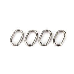 Stainless steel oval split rings with swivels for fishing tackle