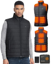Hecusma heated vest front view showcases versatile warmth for outdoor cold days.