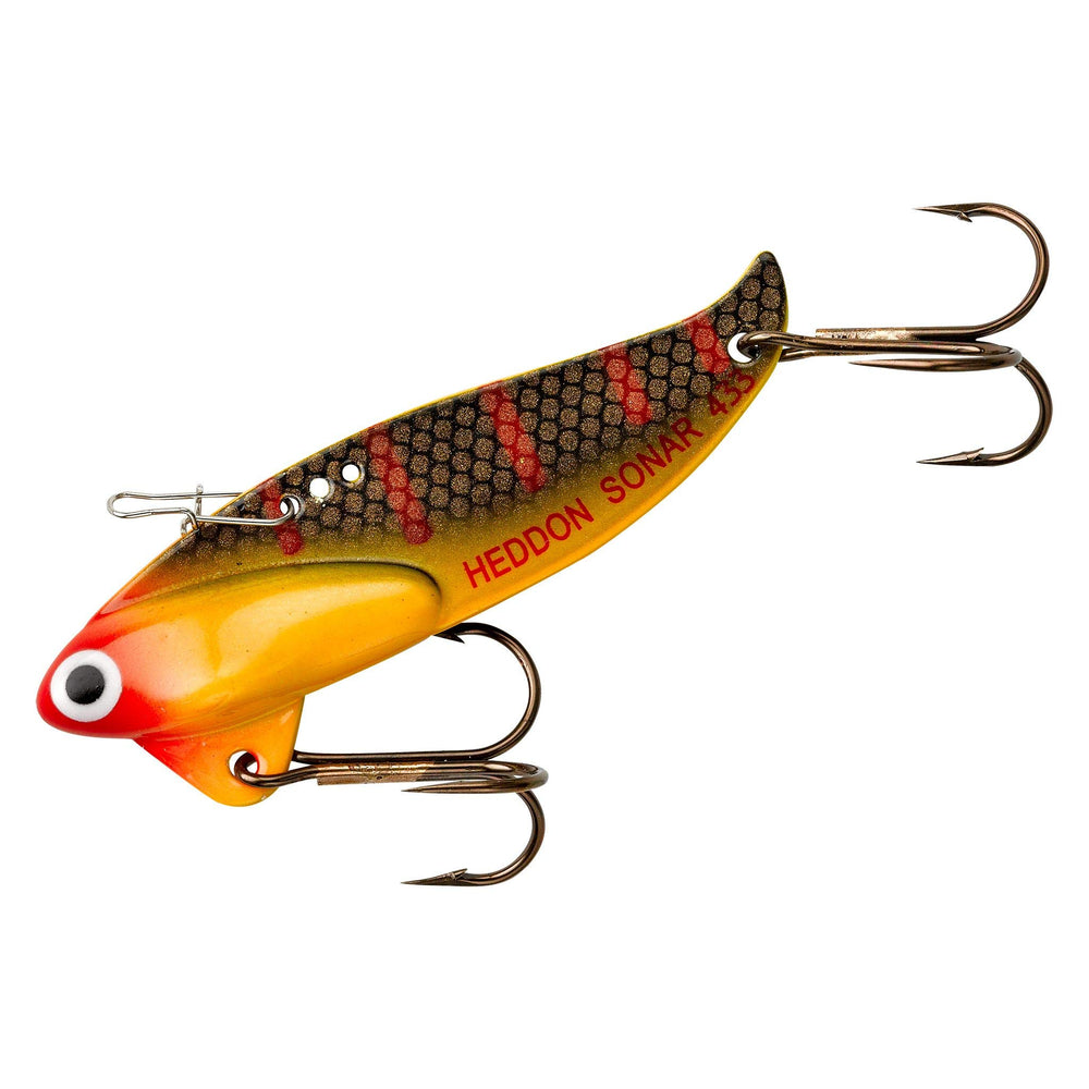 Heddon Sonar adjustable-action perch lure, half-ounce, for versatile casting and jigging.