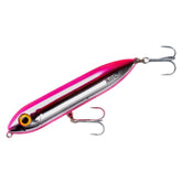 Heddon Super Spook Jr front view, chrome/pink finish ideal for exciting topwater bites