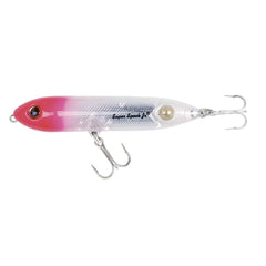 Heddon Super Spook Jr. topwater lure side view, showing profile and action potential