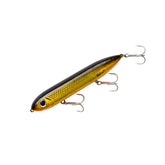 Heddon Super Spook topwater lure in Golden Shiner showing surface strike potential