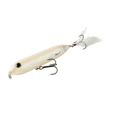 Heddon Super Zara Spook translucent bone 4.5-inch lure ideal for surface strikes.