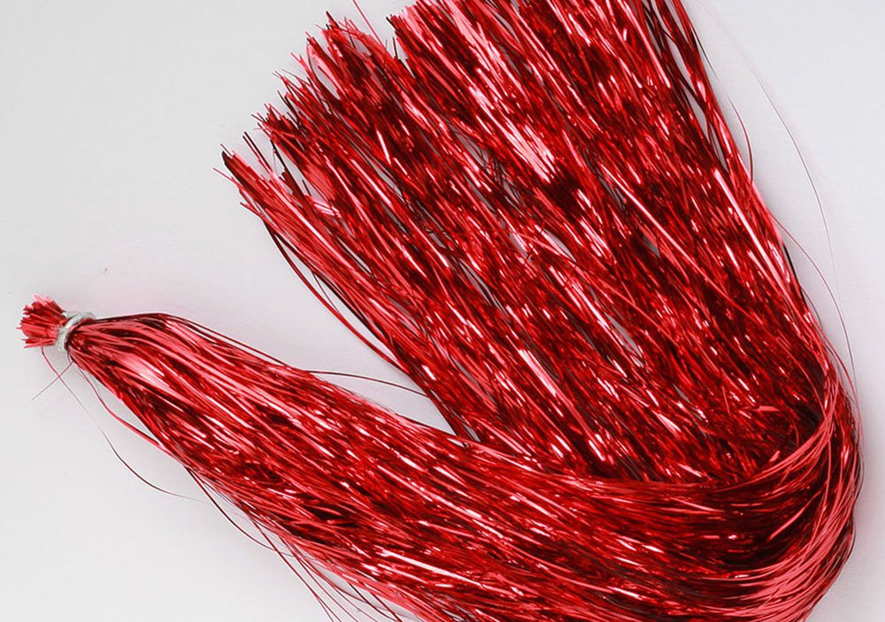 Hedron Original Flashabou Red accent material adds a glossy underwing shimmer for steelhead patterns