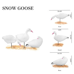 Heerweiyi Snow Goose Decoys 6-folded design, easy transport for quick hunting setups.