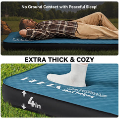 HEETA sleeping pad with 9.5 R-value providing all-season insulation