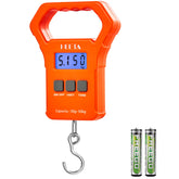 HEETA orange digital hanging scale - front view