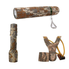 Heiegdr desert camo tape roll close-up—self-adhesive wrap that sticks to itself.