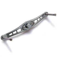 HEIGHTEN 92mm silver fishing reel handle for Shimano/Daiwa - front view