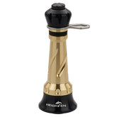 HEIGHTEN reel stand, 48mm, gold and black finish, front view