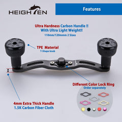 HEIGHTEN TPE knob closeup showcases ergonomic grip and reduced hand fatigue during long casts.