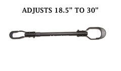 Close-up of adjustable 18.5 to 30 in length on Heininger adapter