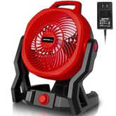 HEINPRO battery powered fan with Milwaukee M18 650 CFM delivers on-site cooling.