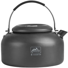 Helikon-Tex Camp Kettle Grey with folded handle for easy packing and safe pouring.