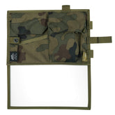 Helikon-Tex MAP CASE Woodland front view demonstrates rugged protection for maps