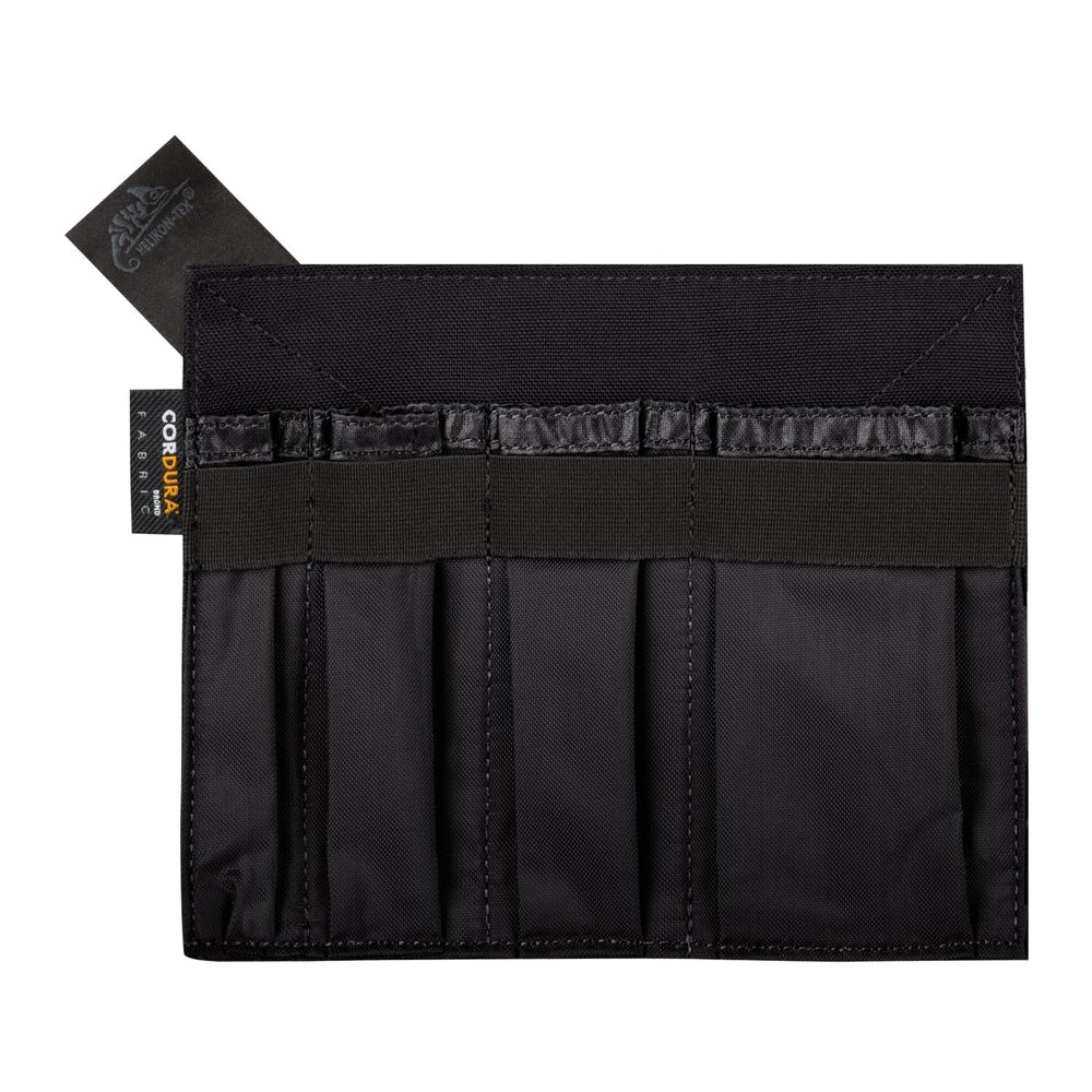 Helikon-Tex Organizer Insert Large Black top view showing elastic loops and pockets for modular storage.