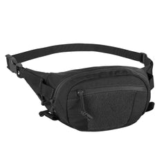 Helikon-Tex Possum waist pack black front view showcasing compact urban carry