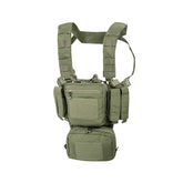 Helikon-Tex Range Line Training Mini Rig Olive Green harness for adjustable fit.