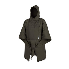 Helikon-Tex Swagman Roll Poncho taiga-green packable poncho for compact outdoor weather protection.