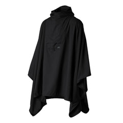 Helikon-Tex Swagman Scarf Poncho folded in black for compact packing and quick access.
