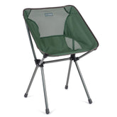 Helinox Café Chair assembled outdoors for comfortable dining.