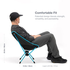 Helinox Chair One Original aluminum frame detail shows strength and lightness.