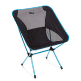 Helinox Chair One XL assembled in black offers portable comfort for camping.