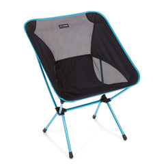 Helinox Chair One XL assembled in black offers portable comfort for camping.