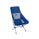 Helinox Chair Two folded blue block, easy packing for travel.