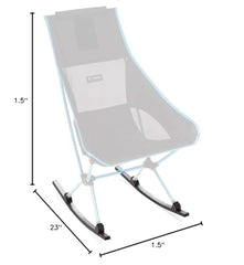 Helinox Chair Two with rocking feet simplifies setup and removal.