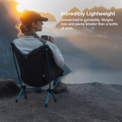 Helinox Chair Zero ripstop seat fabric resists weather and UV rays.
