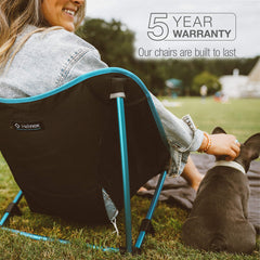 Helinox Incline Festival Chair rolled bag demonstrates quick packing