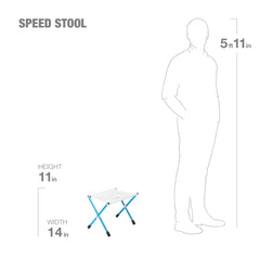 Helinox Speed Stool compact pack size fits in small packs for travel