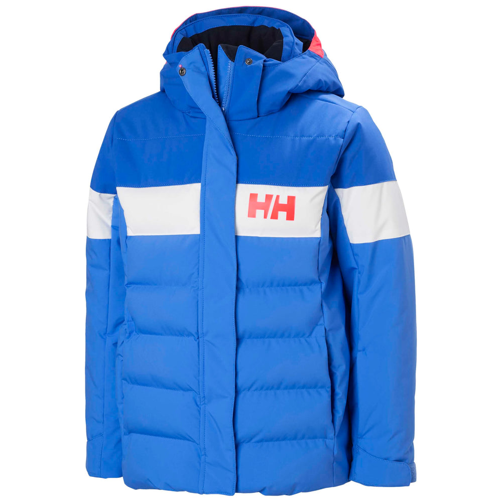Helly-Hansen Jr Diamond Jacket waterproof shell keeps kids dry on snowy days.