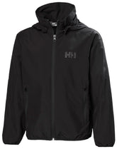 Helly Hansen Junior Flight Light Jacket front view, lightweight wind-resistant outerwear for kids.