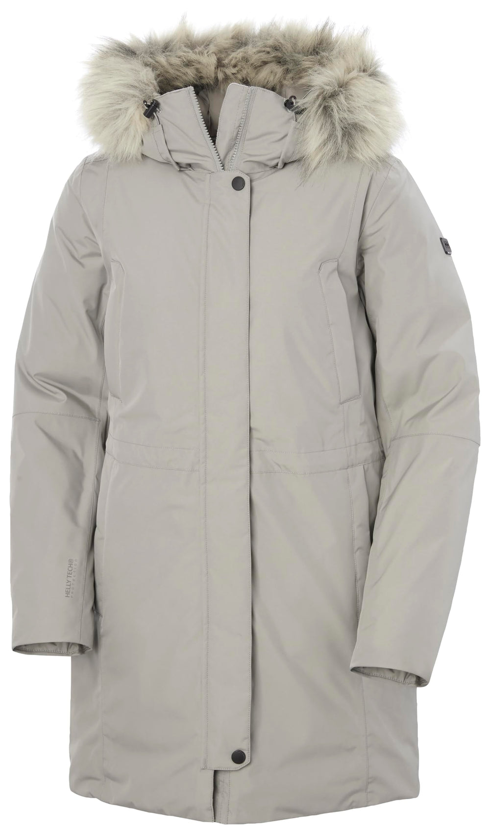Helly Hansen Senja Parka front view for weather protection during city winter commutes.