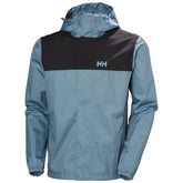 Helly Hansen Vancouver Rain Jacket in washed navy front view keeps you dry in urban rain showers.