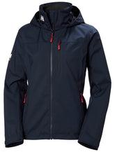 Helly-Hansen Women’s Crew Hooded Jacket front view with waterproof protection on the water.
