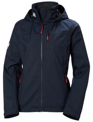 Helly-Hansen Women’s Crew Hooded Jacket front view with waterproof protection on the water.
