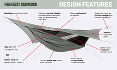 Hennessy Hammock Explorer Deluxe Zip XL side-entry enables quick, convenient access